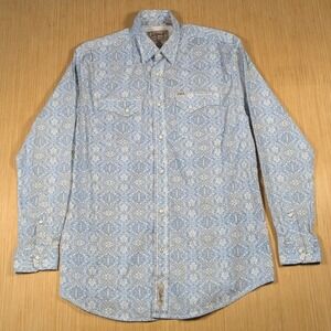 Rafter C Cowboy Collection Blue Floral Western Shirt‎ ProFlex45 Casual Men's XL